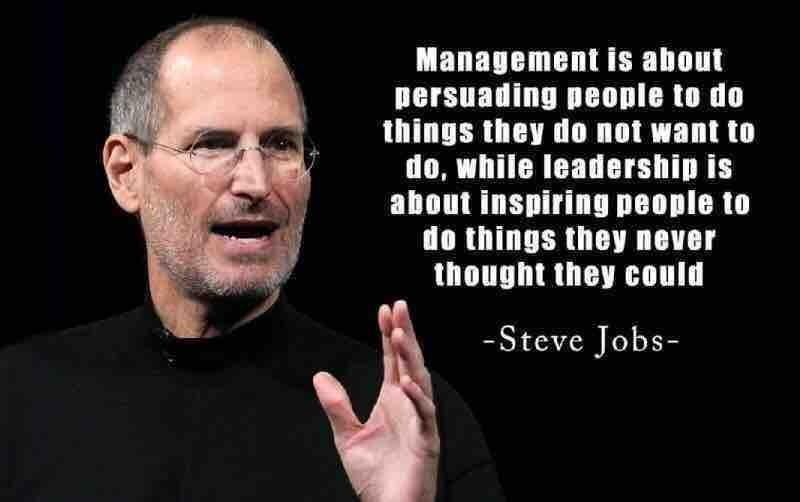 Management Vs Leadership -Steve Jobs