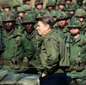 Reagan With Army